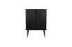 Miniature Black Wooden Barber Cabinet 5