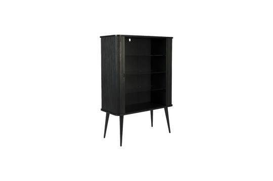 Black Wooden Barber Cabinet Clipped