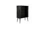 Miniature Black Wooden Barber Cabinet Clipped