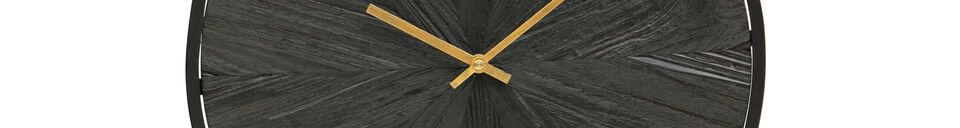 Material Details Black wooden clock Valentino
