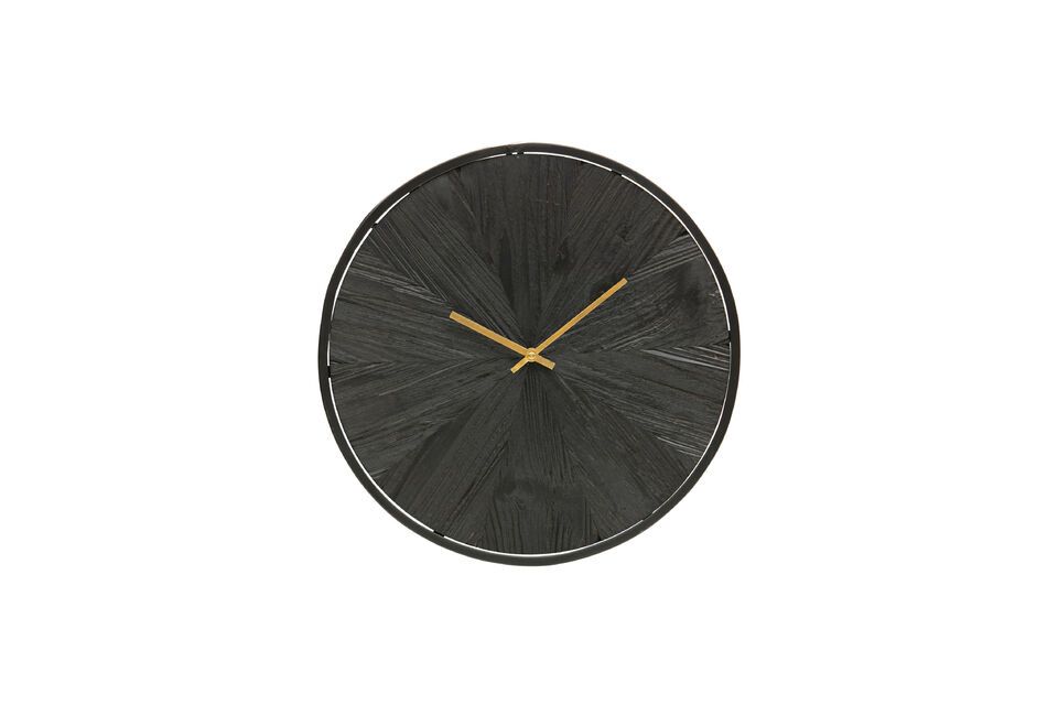 Black wooden clock Valentino Woood