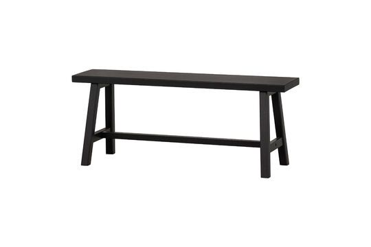Black wooden decorative bench Imme Clipped