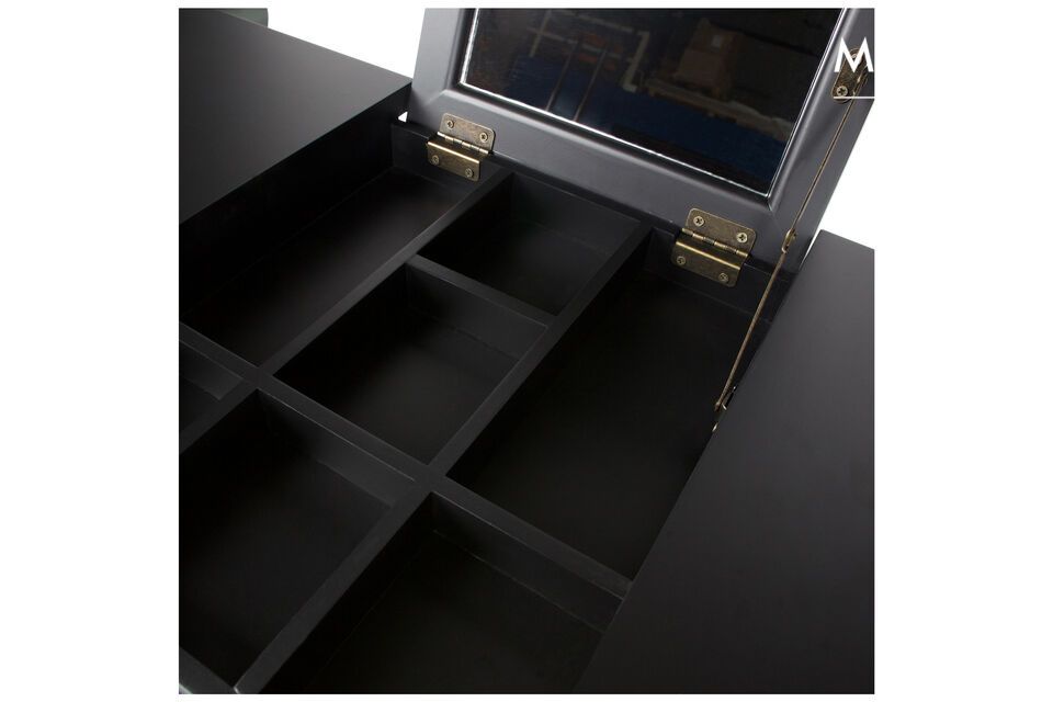 Black wooden dressing table Romy - 5