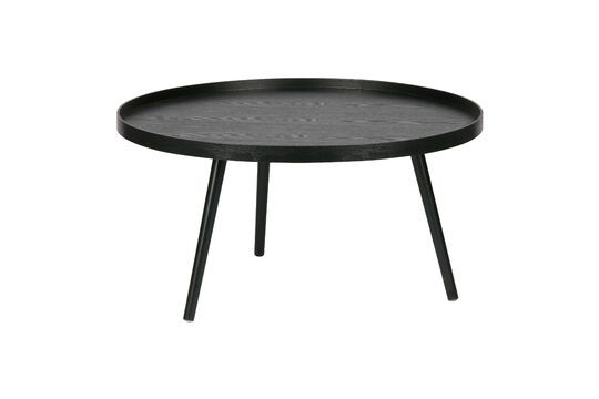 Black wooden side table Mesa Clipped