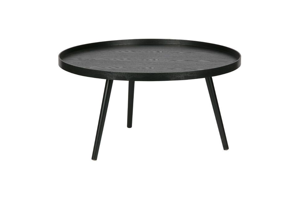 Black wooden side table Mesa Woood