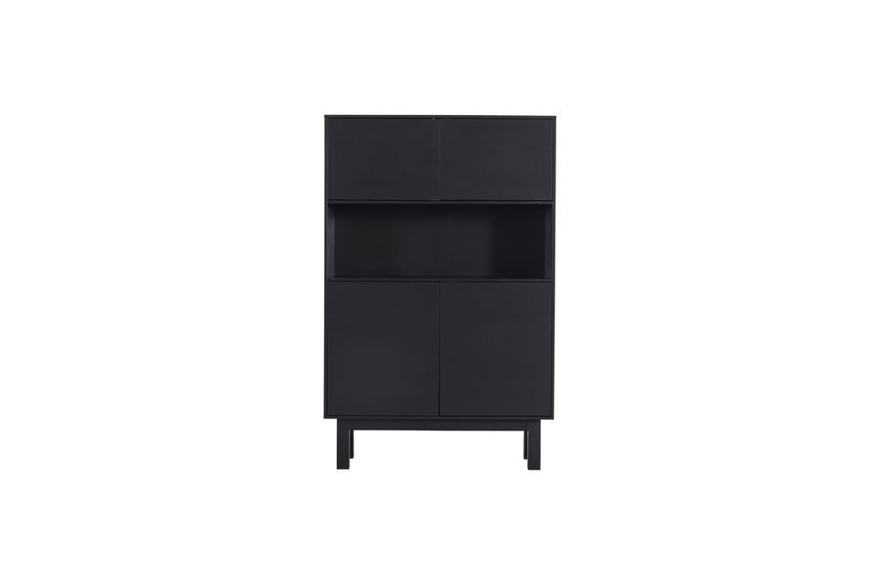 This drinks cabinet has four doors and four generous storage compartments for glasses or