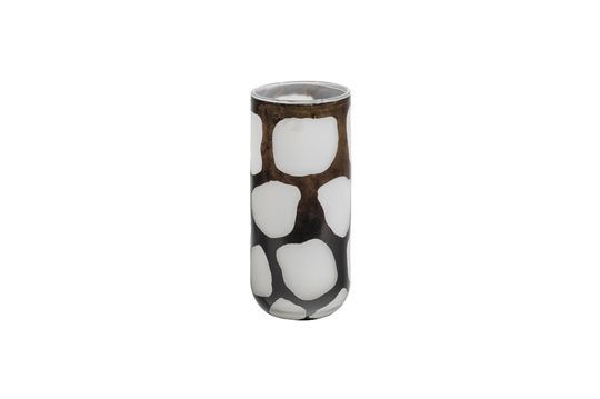 Blair black and white glass vase