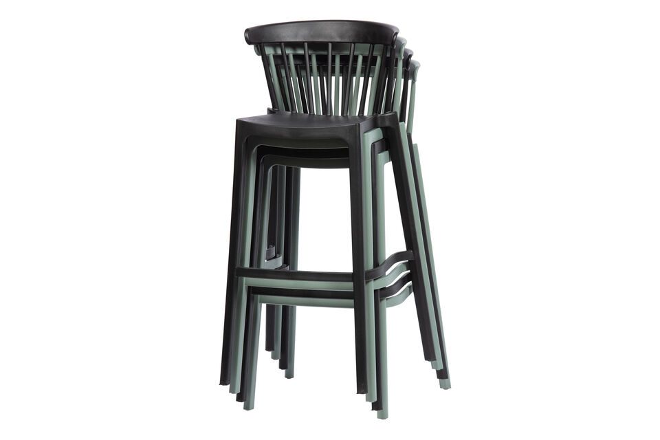 Black plastic best sale bar stools