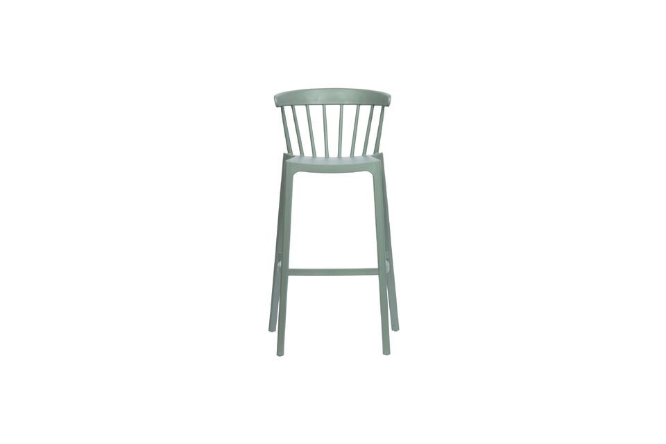 Bliss green plastic bar stool Woood