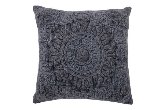 Blue cotton cushion Adin Clipped