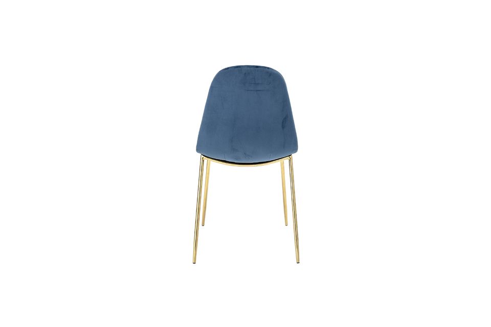 Luxurious trend for this chair with legs in gold finish metal and with the duo back / seat in