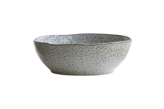 Blue-gray stoneware bowl Rustic Clipped