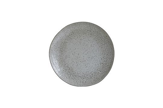 Blue-gray stoneware plate Rustic Clipped