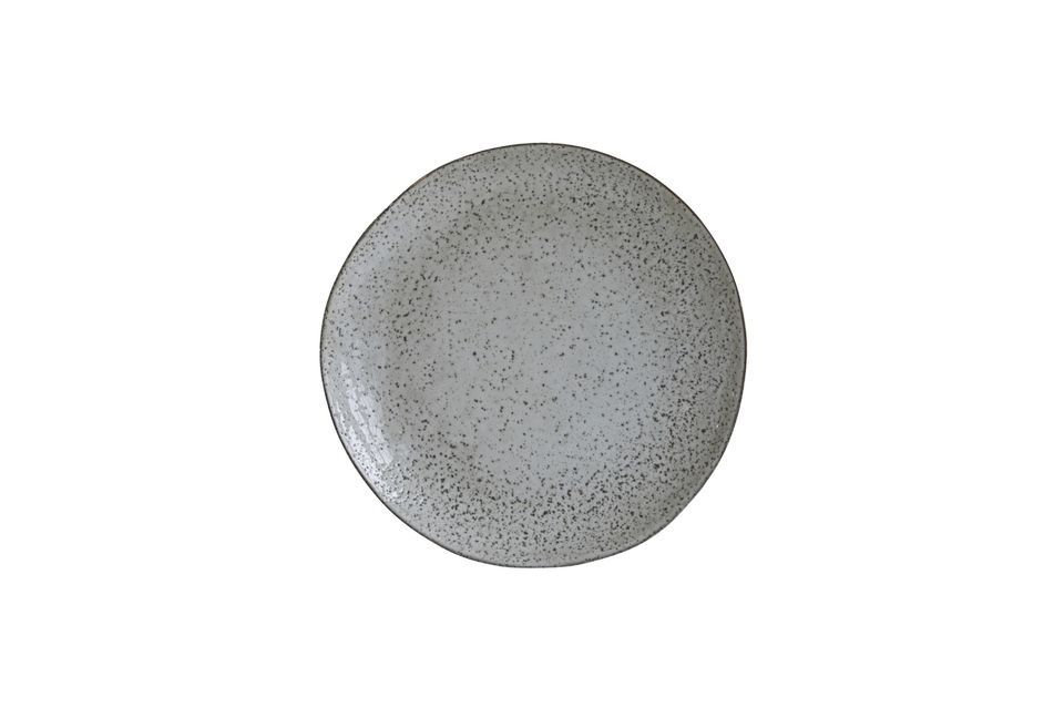 Blue-gray stoneware plate Rustic House Doctor