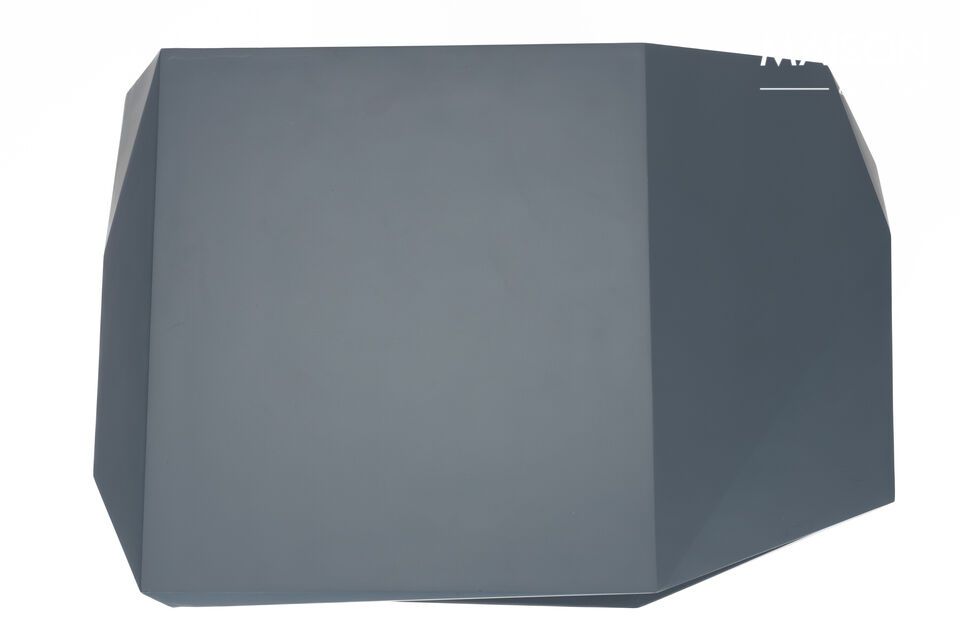 The Bleu North Side resin side table echoes Amsterdam\'s bold architecture