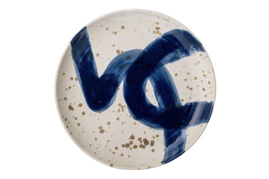 Blue wall decoration in stoneware Ozcar Clipped