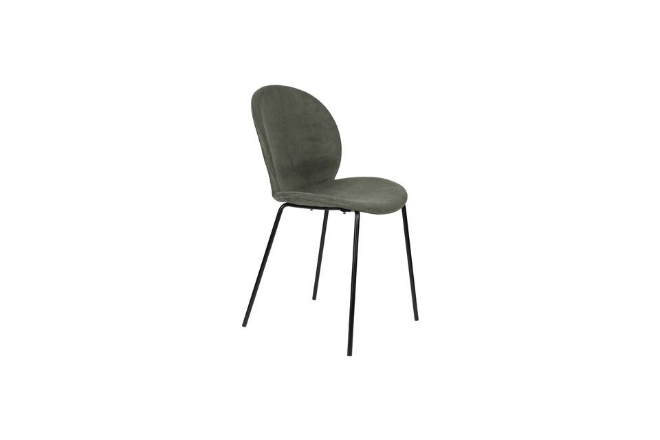 Bonnet green velvet chair Zuiver