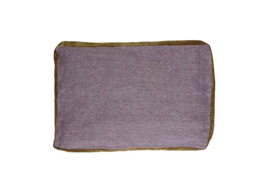Borders lavender linen cushion