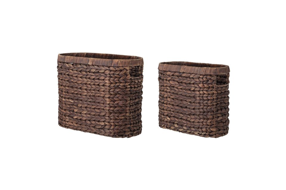 Braided brown baskets Saria Bloomingville
