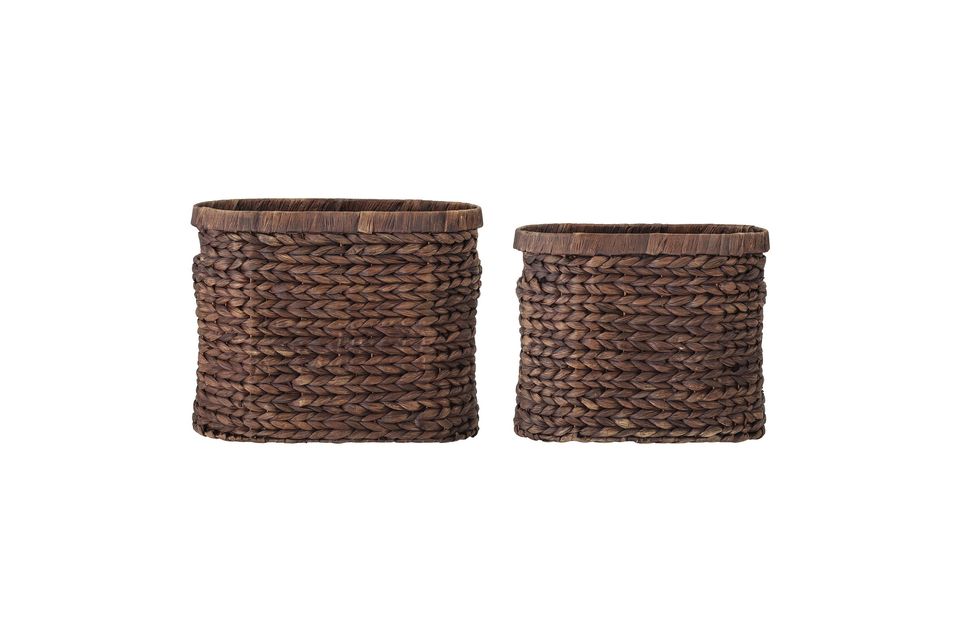 These wicker baskets are sold in pairs