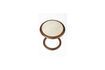 Miniature Brown acacia wood side table Doppio 6