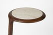 Miniature Brown acacia wood side table Doppio 9