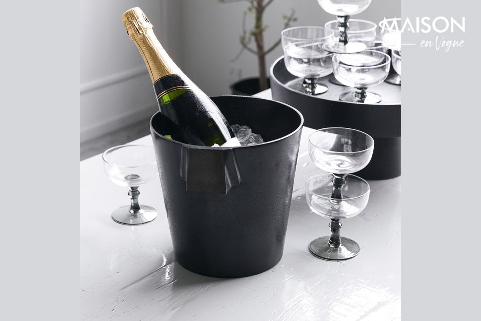 Brown aluminum champagne bucket Buck House Doctor