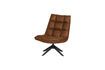 Miniature Brown artificial leather armchair Jouke 3