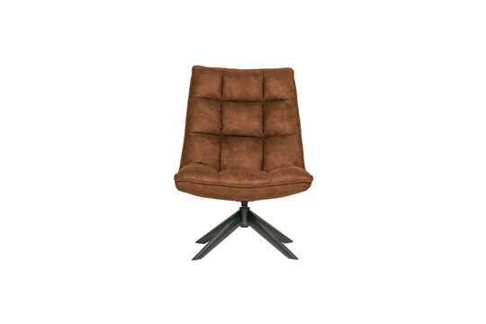 Brown artificial leather armchair Jouke Clipped