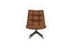 Miniature Brown artificial leather armchair Jouke 1