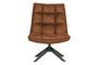 Miniature Brown artificial leather armchair Jouke Clipped