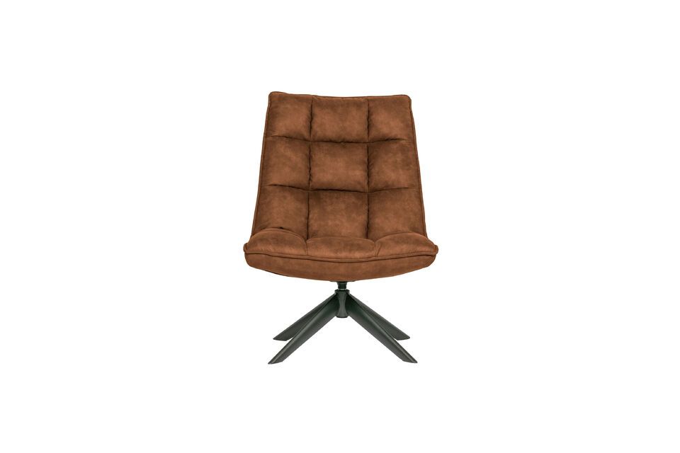 Brown artificial leather armchair Jouke Woood