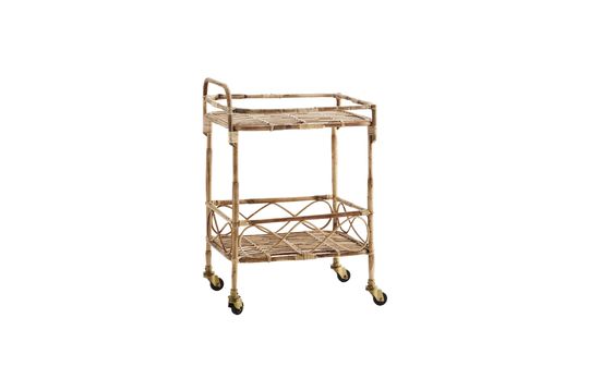 Brown bamboo cart with wheels Delica Clipped