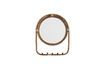 Miniature Brown bamboo mirror with 5 hooks Haven 1