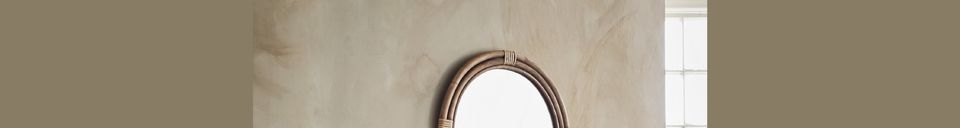 Material Details Brown bamboo mirror with 5 hooks Haven
