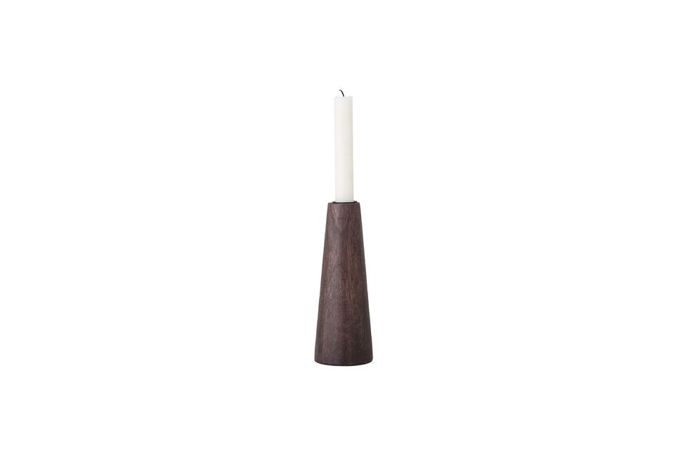 The Gregor Candleholder from Bloomingville has a classic tapered shape and is made of brown mango