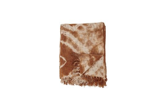 Brown cotton blanket Ester Clipped