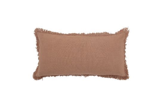 Brown cotton cushion Clipped