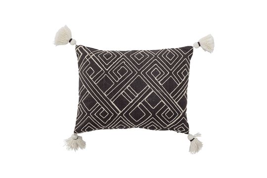 Brown cotton cushion Bali Clipped