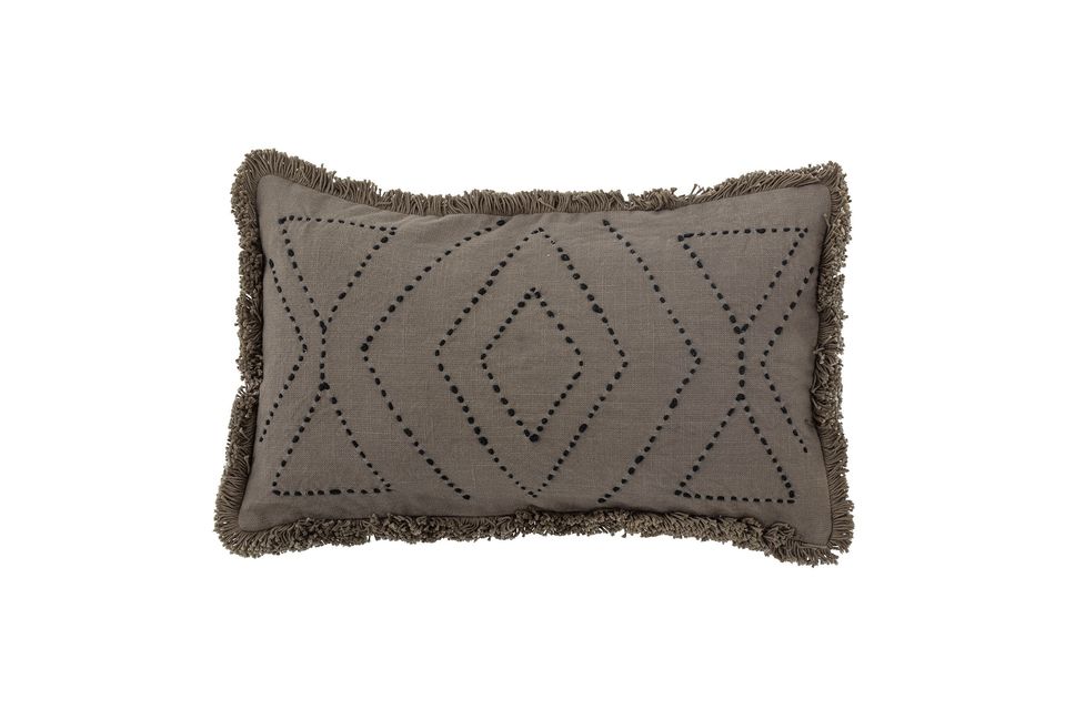 Brown cotton cushion Baloo Bloomingville