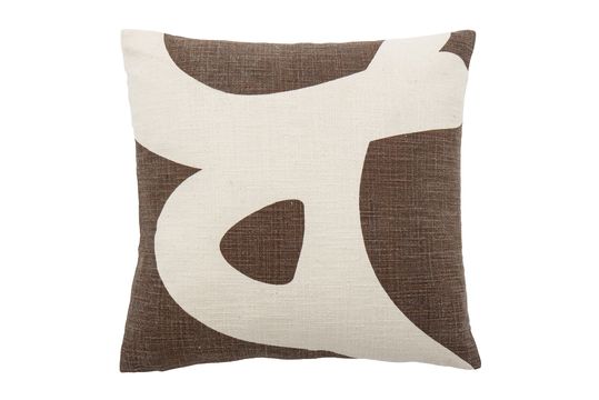 Brown cotton cushion Ebrar Clipped