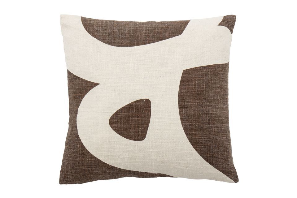 Brown cotton cushion Ebrar Bloomingville