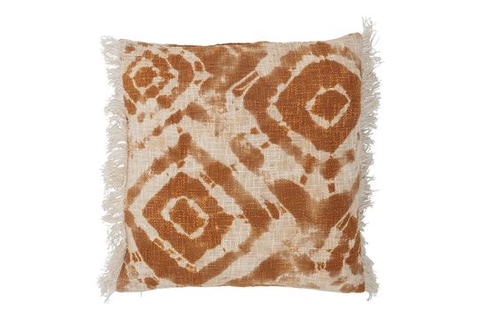 Brown cotton cushion Ester Clipped