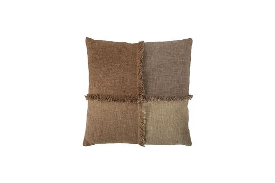 Brown cotton cushion Gija Clipped