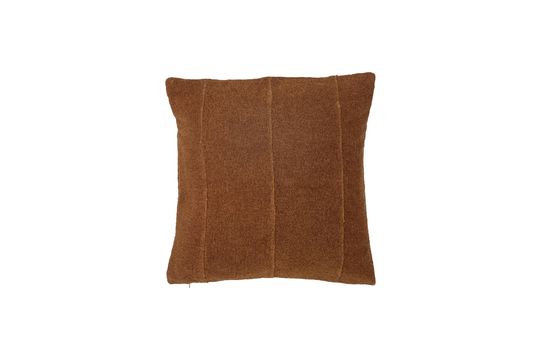 Brown cotton cushion Kita Clipped