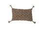 Miniature Brown cotton cushion Lione Clipped