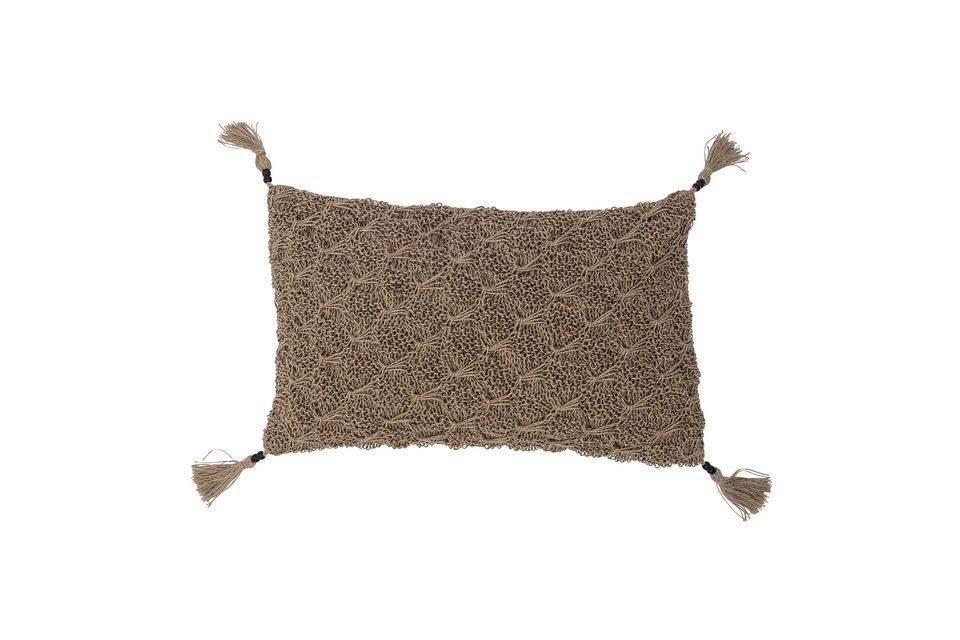 Brown cotton cushion Lione Bloomingville