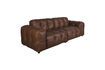 Miniature Brown cowhide 3-seater sofa Hackman 1