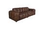 Miniature Brown cowhide 3-seater sofa Hackman Clipped