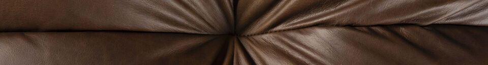 Material Details Brown cowhide 3-seater sofa Hackman
